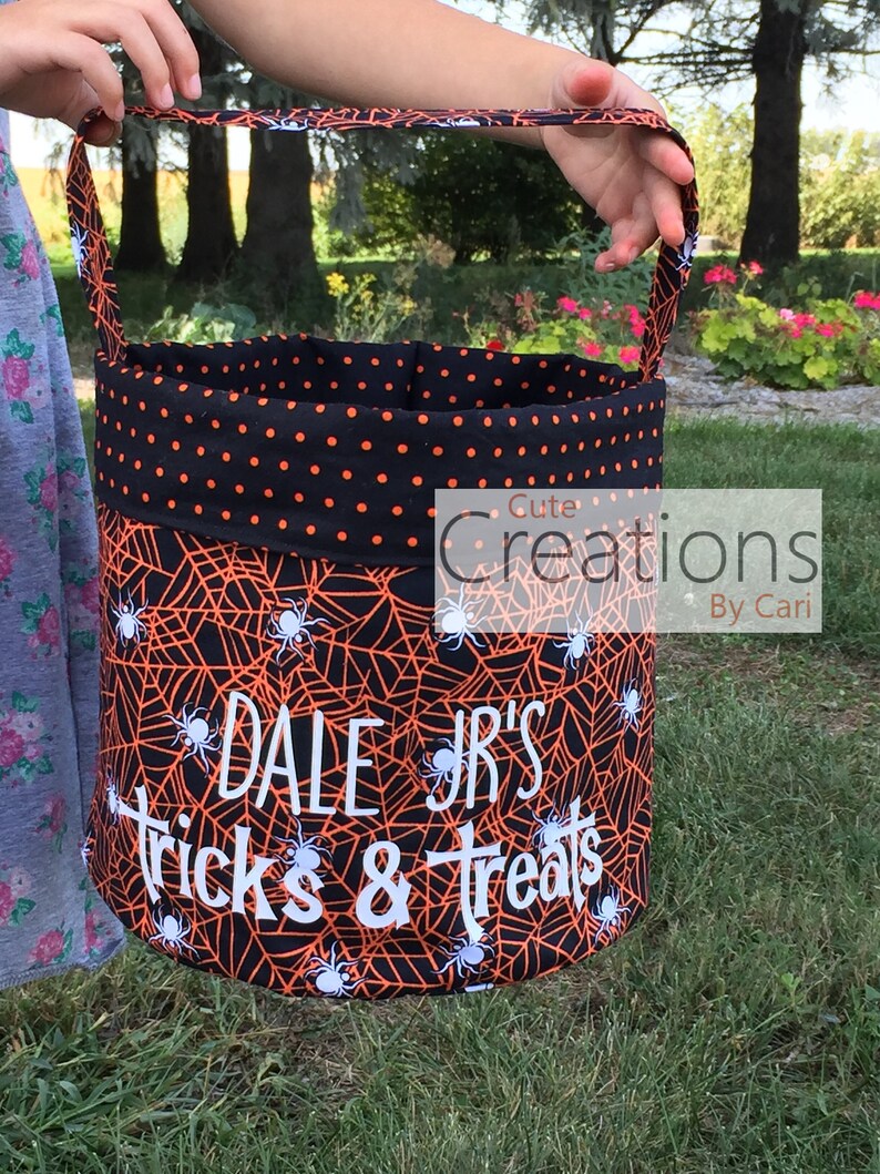 Personalized trick or treat bucket/basket Etsy