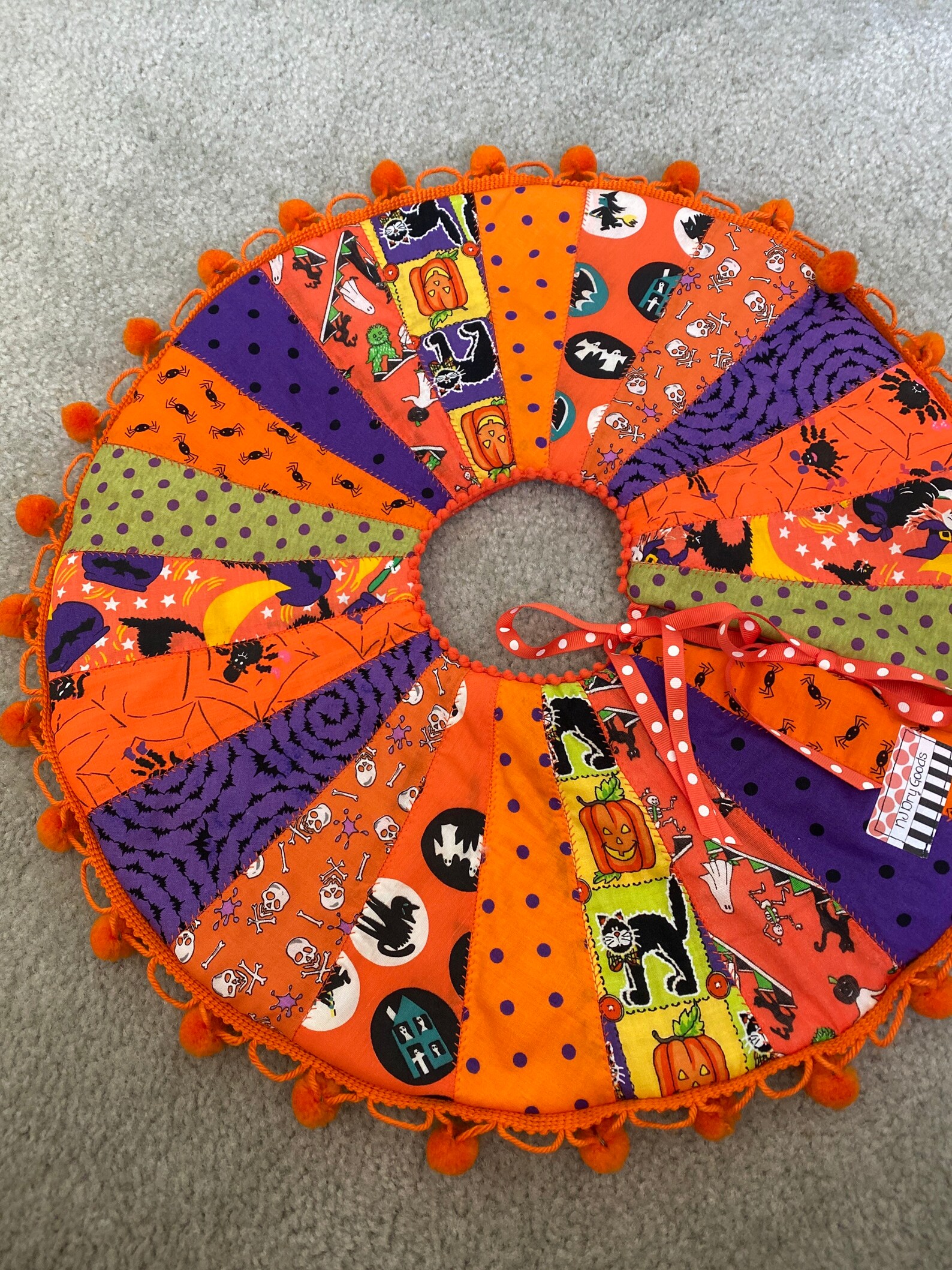 Halloween Tree Skirt Dresden Plate Pattern Patchwork 20 Etsy