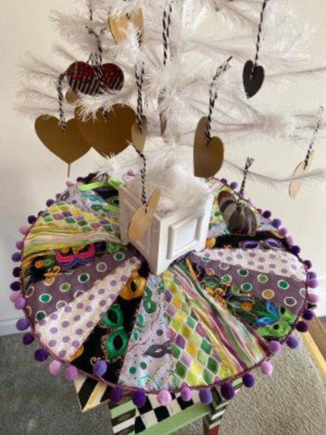 mardi gras tree skirt dillards