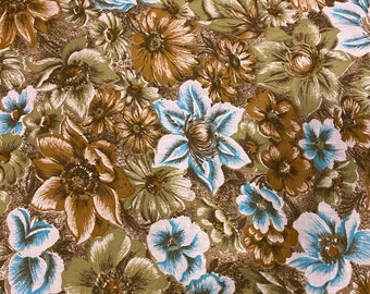 Vintage Cotton Quilting Fabric 1940’s 1 Yd L X 35” W Mint Floral