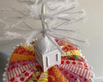Summer Fruit Tree Skirt Table Top 20" Diameter Hostess Gift NEW