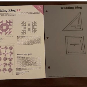 Spinning Spools Wedding Ring Quilt Template Pattern Georgia Bonsteel 1989