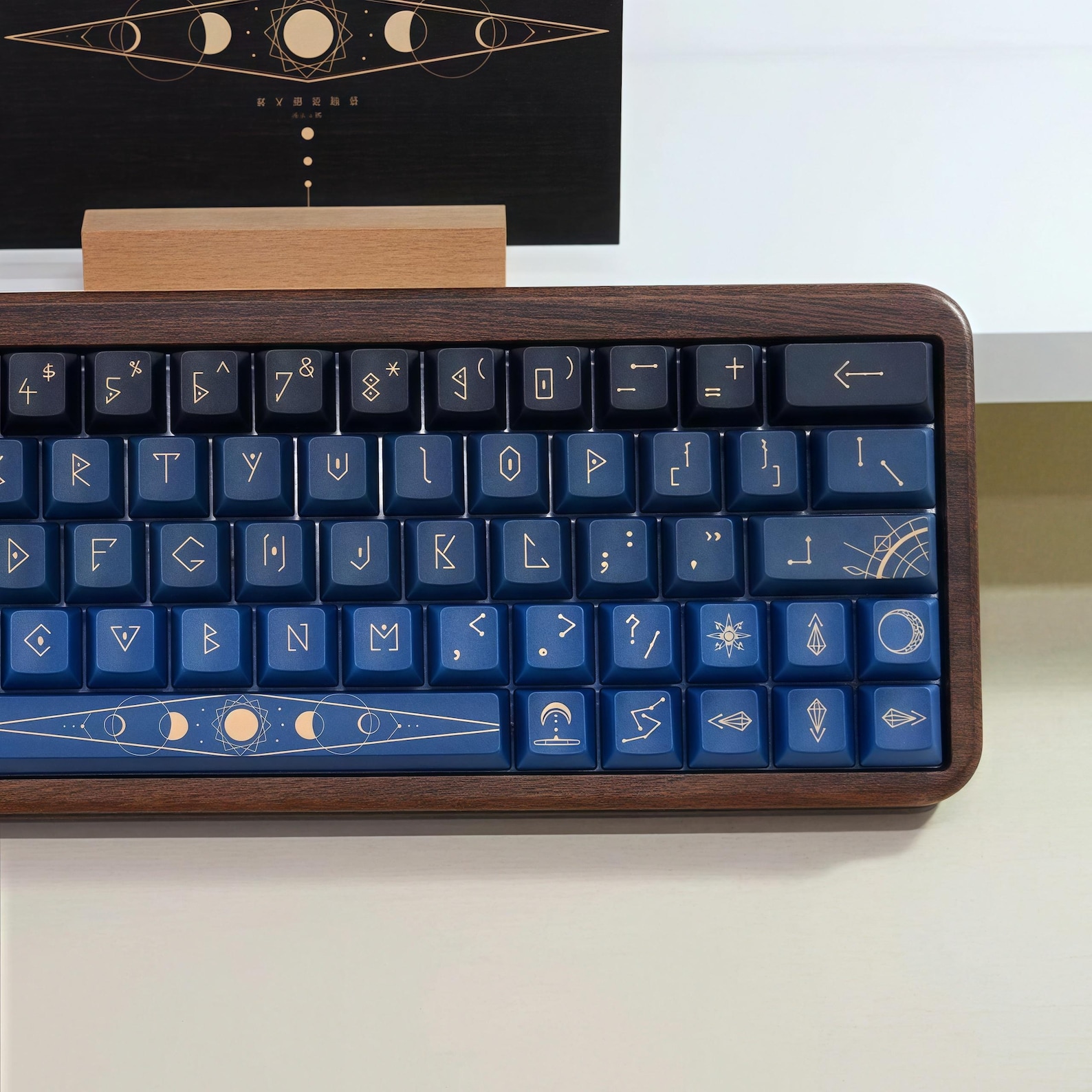 Handmade Wooden Starry Sky Mechanical Keyboard, Walnut, PBT Keycaps - Etsy