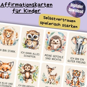 Affirmationen Kinder, Affirmationskarten Kinder, Mutmachkarten Kinder, positive Affirmationen Kinder, Mutmacher Kinder, Achtsamkeit Kinder