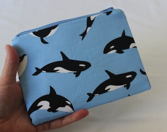 Coin Pouch Dolphin And Sea Wave Canvas Coin Purse Cellphone Card Bag With Handle And Zipper Coin Pouch Dolphin And Sea Wave Canvas Coin Purse Cellphone Card Bag With Handle And Zipper