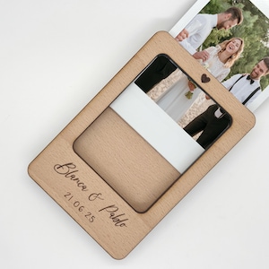 Cadeaux de mariage personnalisés Cadre photo magnétique Cadeau d'invité Détail original Polaroid Souvenir Cadre magnétique en bois