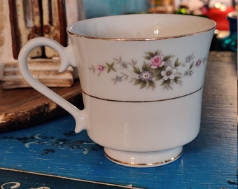 Vintage China Arlen Fine China Teacup Tea Cup Cambridge Japan Rose Bouquet Flower coffee mug Floral