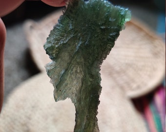 Extremely RARE Genuine Tektite Moldavite Lacey Singer Singing Natural Besednice