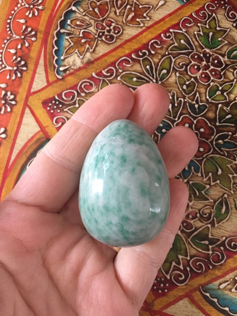 Genuine Solid Royal Jadeite Jade Egg Crystal Drilled Large Etsy