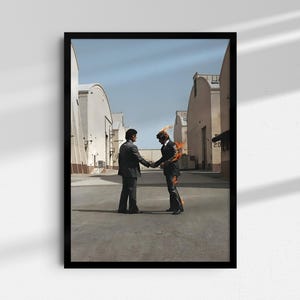 Poster Pink Floyd - Poster Wish You Were Here - Poster de couverture d'album - Art mural Pink Floyd - Cadeau Pink Floyd