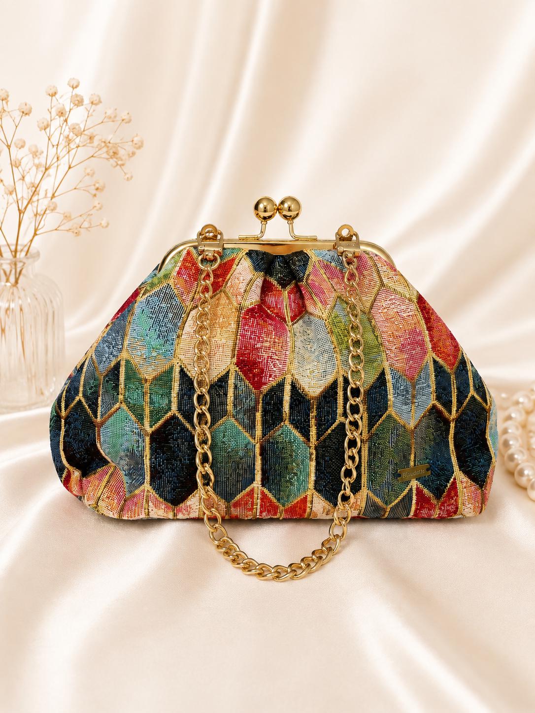 Vintage Colorful Clutch - Etsy