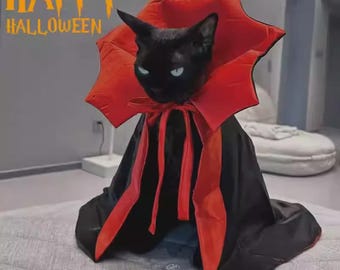 猫の吸血鬼コスチュームハロウィン、スフィンクス猫のドラキュラ伯爵