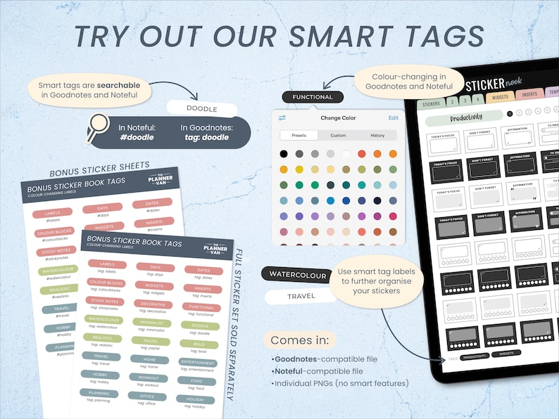 Digital Sticker Book | Split Screen Sticker Nook | Hyperlinked ...