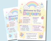 Daycare Flyer Template Editable Canva Childcare Preschool Marketing Flyer Printable Advertising Poster Home Daycare Enrollment Form Digital