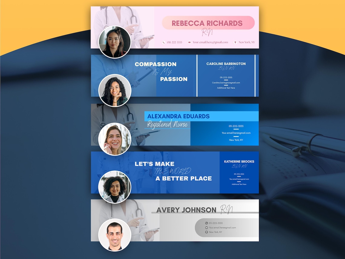 Nurse Linkedin Banners Canva Template Pack, RN Linkedin Banner ...
