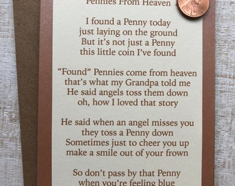 Pennies From Heaven Card