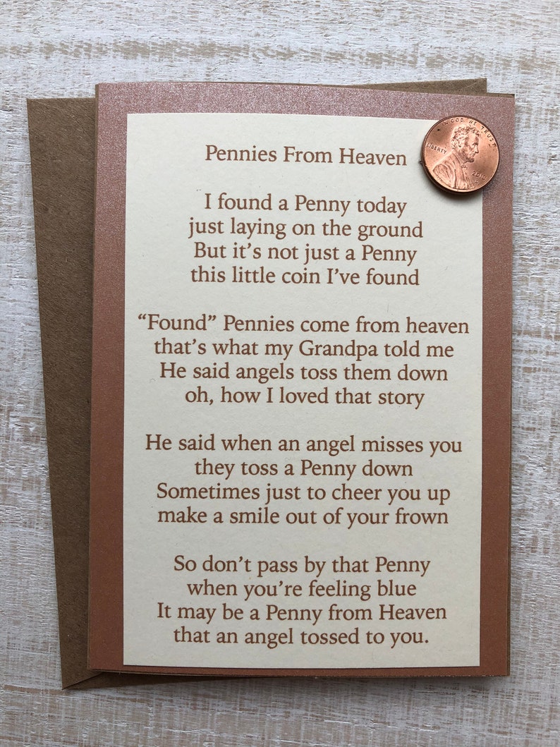 Pennies From Heaven Card image 1