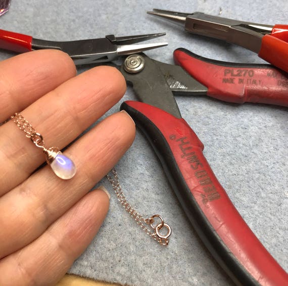 Marquise, Arcobaleno, Pietra di Luna, Collana Pendente In Argento Sterling - Italia