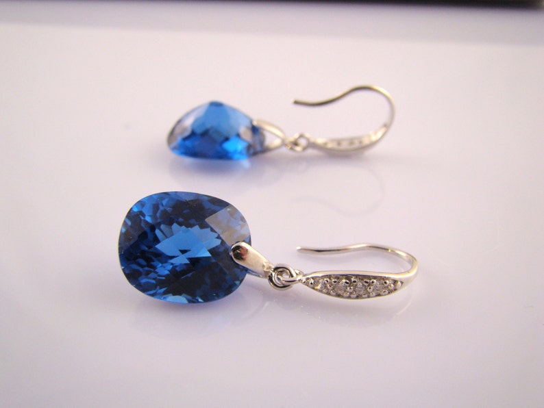 London Blue Topaz Pave Earrings