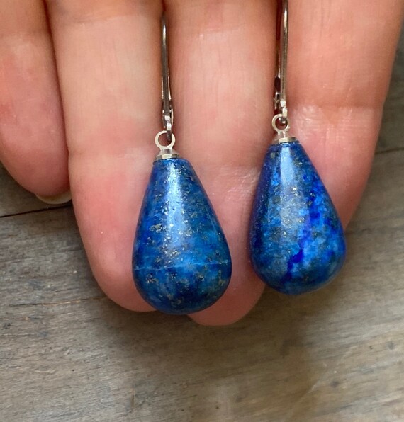 Lapis stone earrings deals