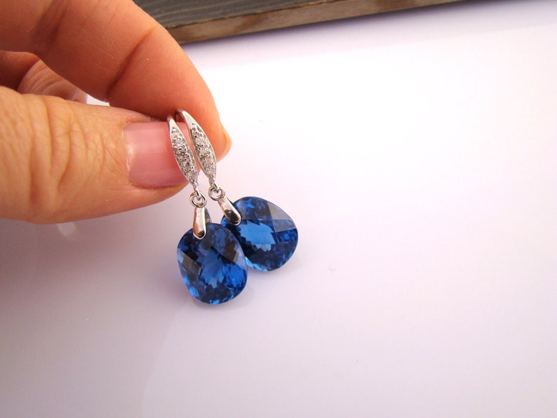 London Blue Topaz Pave Earrings