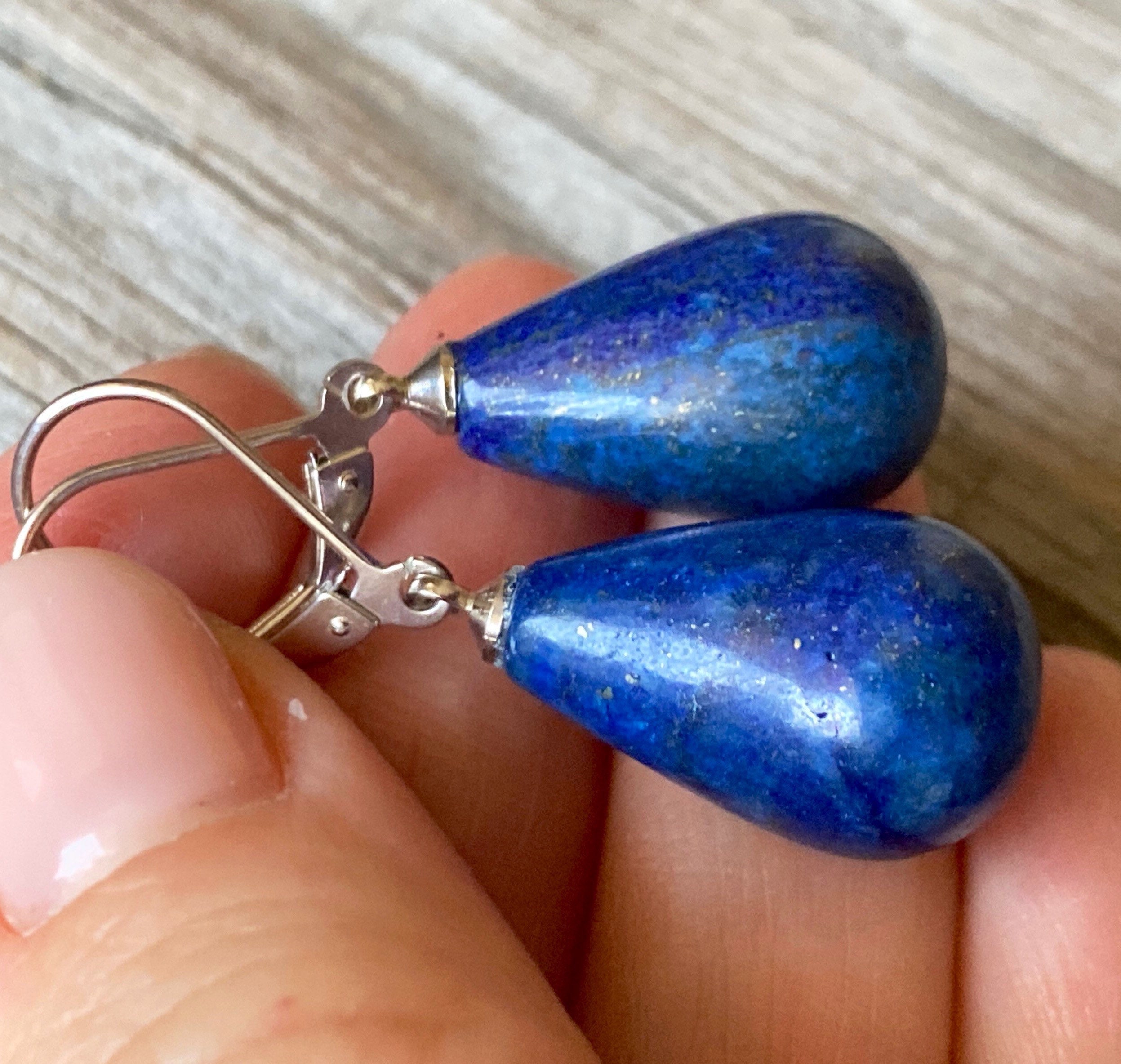 VONALA Orecchini Pendenti A Goccia In Argento 925 Con Lapislazzuli - Eleganti E Ipoallergenici, Regalo Perfetto Per Lei