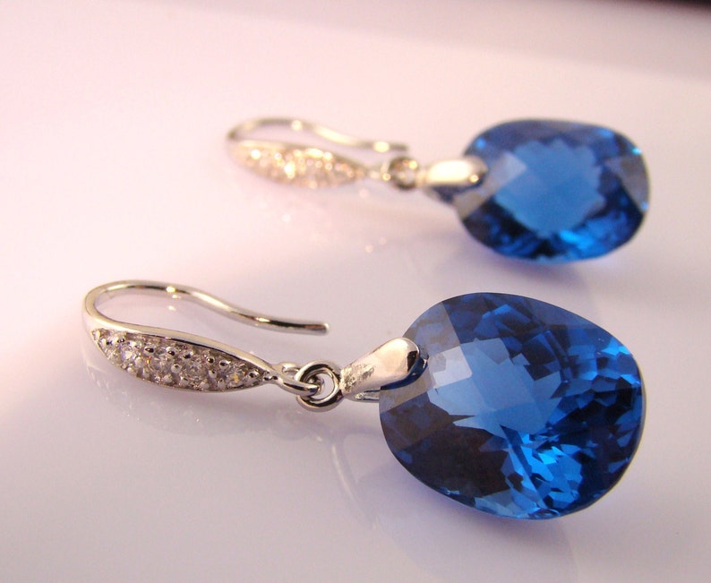 London Blue Topaz Pave Earrings