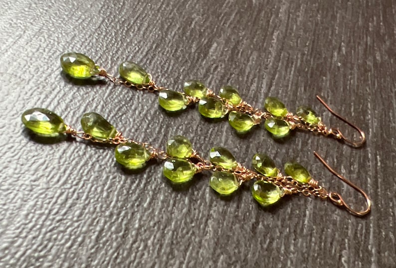 Details about Lovely Green Peridot Gemstone Earrings 5.05 Ct Briolette 14k Rose Gold Jewelry Details about Lovely Green Peridot Gemstone Earrings 5.05 Ct Briolette 14k Rose Gold Jewelry