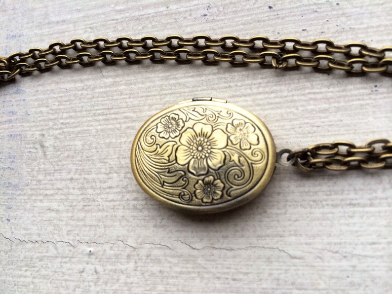 Vintage Locket Pendant Necklace Photo Lockets Gift for Etsy