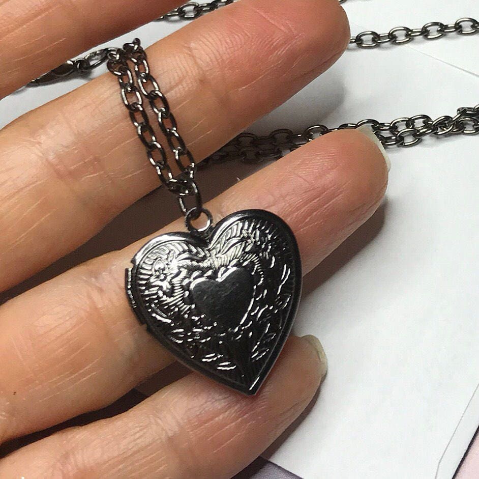 Black Locket Etsy Canada