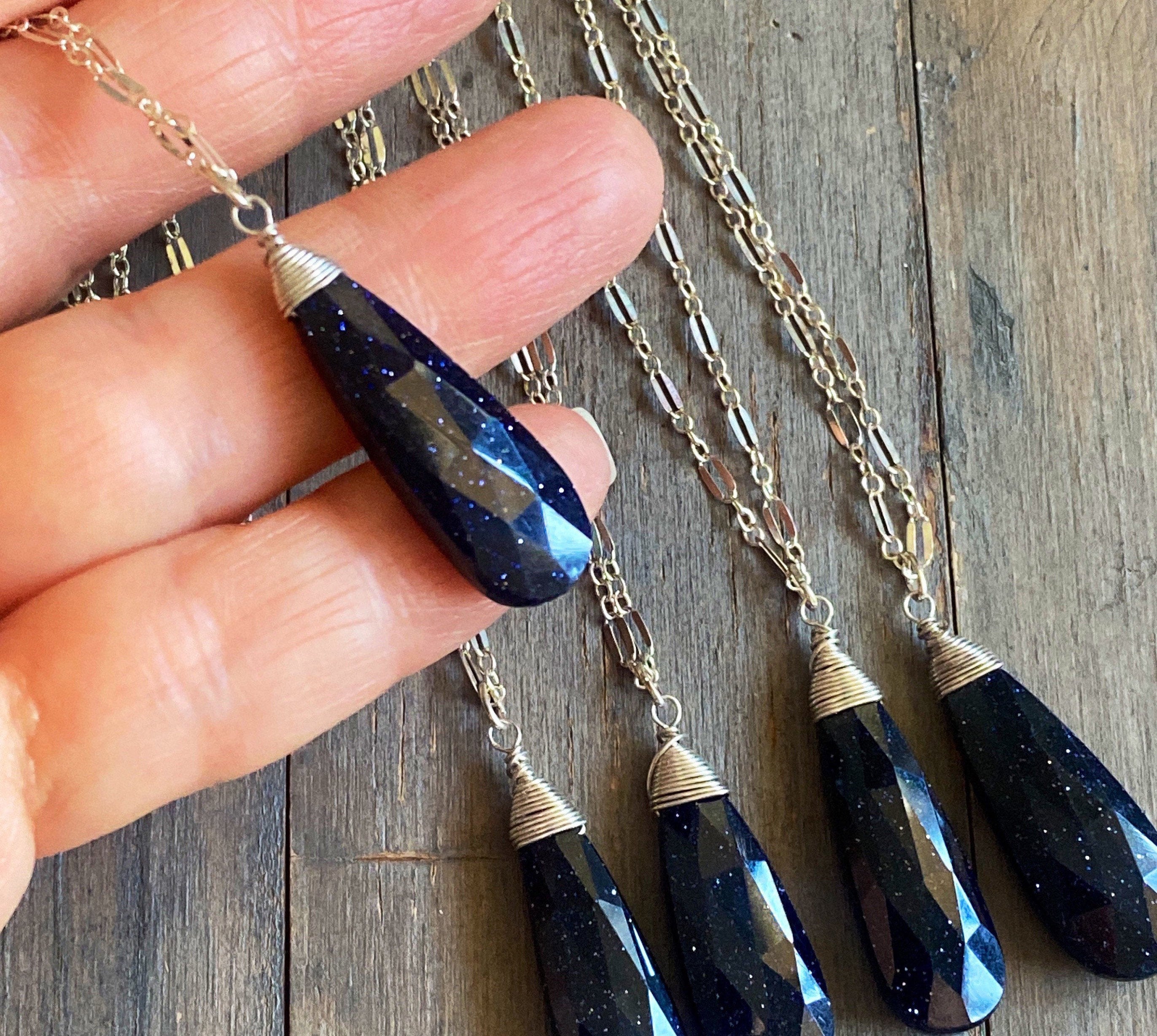 Blue sandstone pendant deals