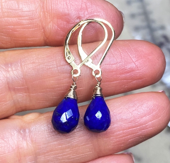 Lapislazuli Orecchino A Goccia In Oro 18 Kt | Eredi Jovon Venezia - Foto 2