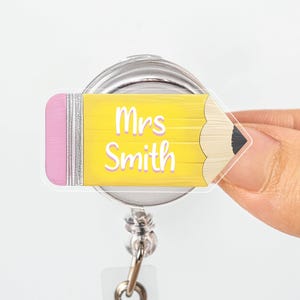 Personalized Teacher Pencil Badge Reel, Teacher Badge Reel, Teacher Appreciation Badge Reel, Teacher Appreciation, Teacher Gifts
