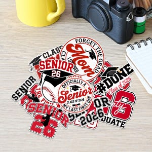 10 Pcs Senior 2026 Stickers, Senior 2026 Fun Pack, Class of 2026 Sticker for Students, 2k26 Senior Year Stickers,Gift for High School Senior