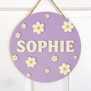 Cute Personalized Name Door Sign | Cute Room Decor for Kid Room| gift for college girl apartment