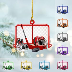 Custom Hockey Outfit Christmas Ornament 2025,Hockey Players Keepsake,Hockey Lovers Ornament,Gift For Hockey Player, Hockey Shoes Ornament