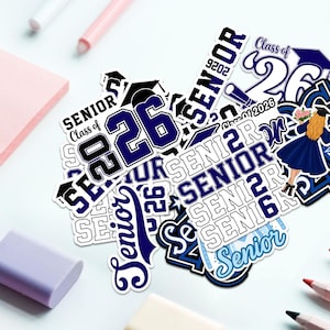 10 Pcs Senior 2026 Stickers, Senior 2026 Fun Pack, Class of 2026 Sticker for Students, 2k26 Senior Year Stickers,Gift for High School Senior