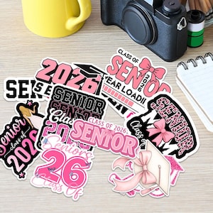 10 Pcs Senior 2026 Stickers, Senior 2026 Fun Pack, Class of 2026 Sticker for Students, 2k26 Senior Year Stickers,Gift for High School Senior