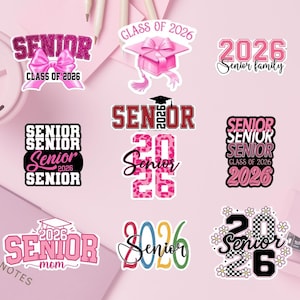 10 Pcs Senior 2026 Stickers, Senior 2026 Fun Pack, Class of 2026 Sticker for Students, 2k26 Senior Year Stickers,Gift for High School Senior