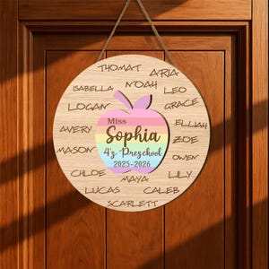 Personalized Teacher Name Door Sign, Teacher Gifts, Teacher Birthday Gift, Classroom Door Hanger, Classroom Welcome Sign, Back To School