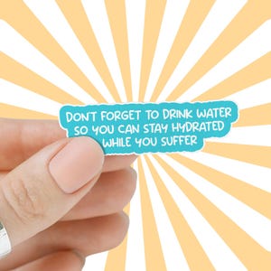 10PCS Don&#39;t Forget To Drink Water Sticker, Cool Sticker, Sarcastic Sticker, Funny Sticker, ADHD Sticker, Waterbottle Laptop Sticker TT