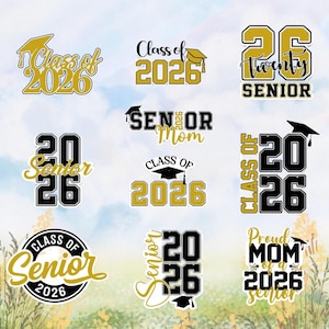 10 Pcs Senior 2026 Stickers, Senior 2026 Fun Pack, Class of 2026 Sticker for Students, 2k26 Senior Year Stickers,Gift for High School Senior