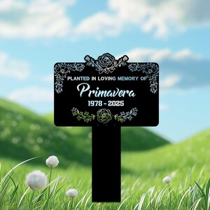 Memorial Tree Plaque with Stake, Personalized Sturdy Metal Garden Marker, Tree Sign, Remembrance Plaque-Multiple Colors, Tree Plaque Marker