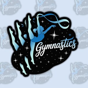 3Pcs Gymnastics Stickers, Acrobatics And Gymnast Girl Aesthetic Stickers for Kids and Athletes, Waterproof Sticker For Bottle, Car TT
