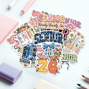 10 Pcs Senior 2026 Stickers, Senior 2026 Fun Pack, Class of 2026 Sticker for Students, 2k26 Senior Year Stickers,Gift for High School Senior