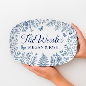 Personalized Wedding Platter | Custom Engagement or Wedding Plate with Names | Custom Anniversary or Couple Gift, New Mr Mrs Keepsake THT