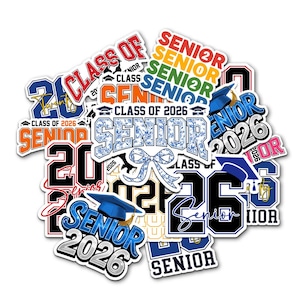 10 Pcs Senior 2026 Stickers, Senior 2026 Fun Pack, Class of 2026 Sticker for Students, 2k26 Senior Year Stickers,Gift for High School Senior