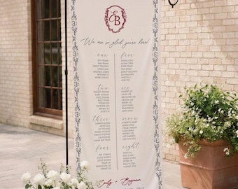 Placa de linho com renda para mapa de mesas de casamento, decoração personalizada para lista de convidados.