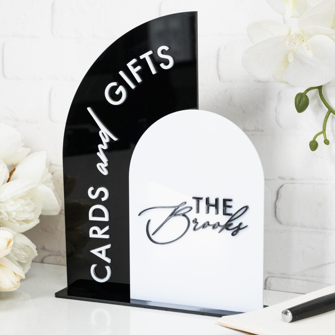 Acrylic Wedding Cards and Gifts Sign, 3D Reception Decor - Etsy