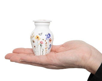 Handcrafted Wildflower Keepsake Urn | Floral Cremation Urn